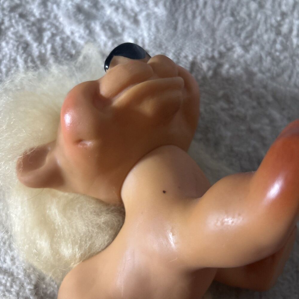 Vintage 1960s DAM Troll Doll Animal Lion Rare Fluffy Hair MINT - Picture 10 of 11